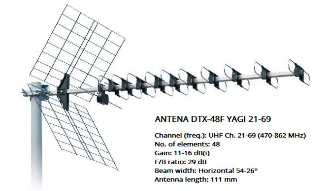 Antena DTX-48F Yagi 21-69 Iskra 