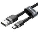 Baseus Cafule cable USB - microUSB 2,0 m 1,5A gray-black