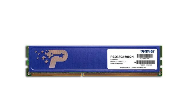 Patriot Memory DDR3 8GB PC3-12800 (1600MHz) DIMM memory module 2 x 4 GB 1500 MHz
