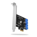 AXAGON PCIe Adapter 4x Int. USB3.0 19Pin UASP VIA