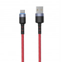 Tellur Data cable USB to Type-C with LED Light, 3A, 1.2m red