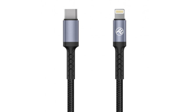Tellur Data Cable Type-C To Lightning, 2A PD18W 1m Nylon Black