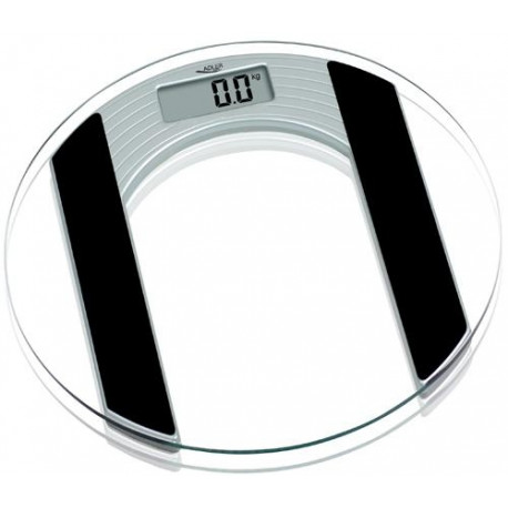 Adler AD 8122 Electronic personal scale Oval Black,Transparent