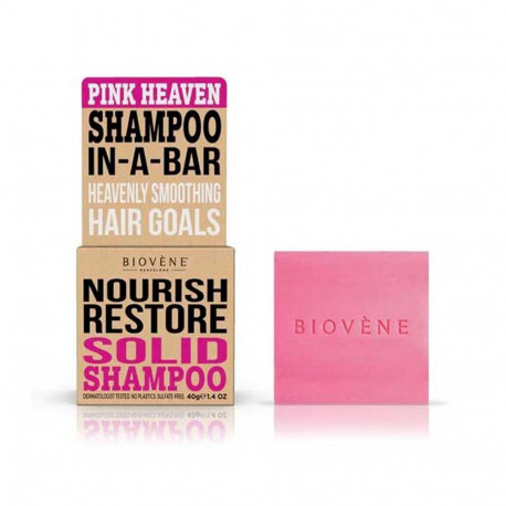 BIOVENÈ PINK HEAVEN NOURISH RESTORE solid shampoo bar 40 gr