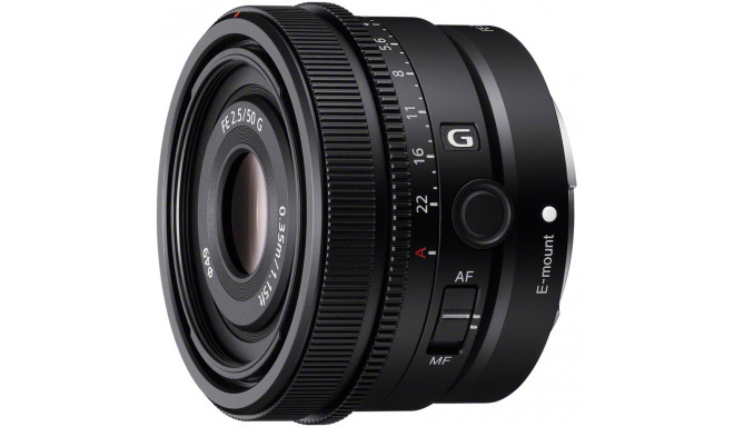 Sony FE 50mm f/2.5 G lens