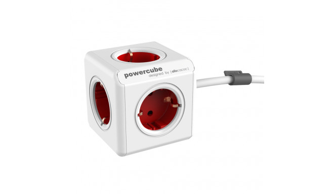 Allocacoc PowerCube Extended Rood 3m Kabel