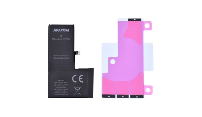 AVACOM BATTERY FOR APPLE IPHONE X, LI-ION 3,81V 2716MAH (REPLACE OF 616-00346)
