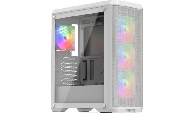 SilentiumPC korpus Ventum VT4V Evo TG ARGB, valge