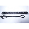 PremiumCord Power distribution Unit for 19" Rack 1.5U, 9x230V, 2m cable