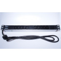 PremiumCord Power distribution Unit for 19" Rack 1U, 10xIEC (C13), 2m cable