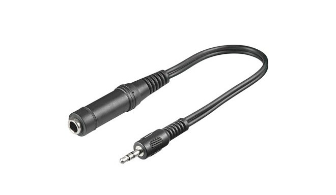 PremiumCord Redukce audio 3,5mm stereojack - 6.35mm stereojack 0.2m M/F