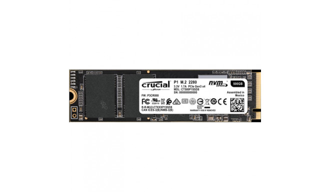 Crucial SSD P1 500GB M.2 NVME