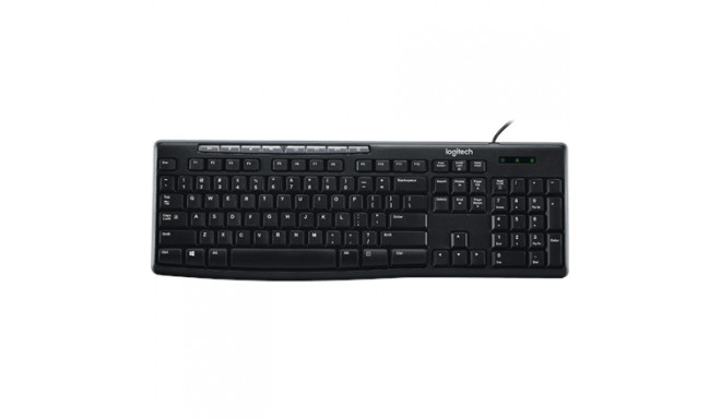 Logitech K200 Wired keyboard, USB, RU, Black