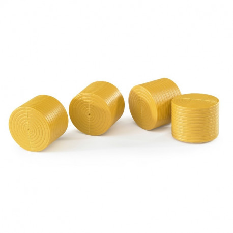 Bruder 4 round hay bales ochre