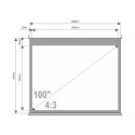 4World 08141 projection screen 2.54 m (100") 4:3