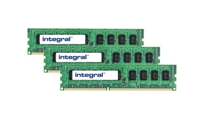 Integral 12GB (3X4GB) PC RAM Module DDR3 1066MHZ UNBUFFERED ECC DIMM KIT OF 3 EQV. TO CT3KIT51272BA1