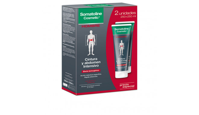 SOMATOLINE COSMETIC HOMBRE CINTURA & ABDOMEN REDUCTOR INTENSIVO lote 2 x 250 ml