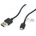 Sony kaabel microUSB - USB 10cm, must