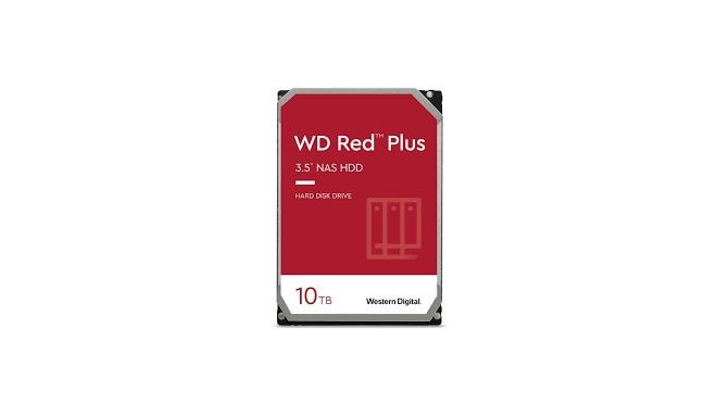 HDD|WESTERN DIGITAL|Red Plus|10TB|SATA 3.0|256 MB|7200 rpm|3,5"|WD101EFBX