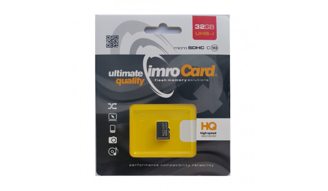 Imro mälukaart microSD 32GB C10 UHS-I