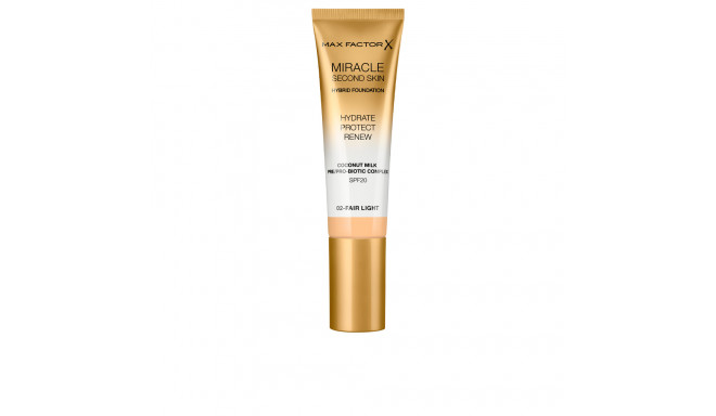 MAX FACTOR MIRACLE TOUCH second skin found.SPF20 #2-fair light