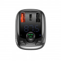 Baseus CCTM-B01 Bluetooth 5.0 Auto FM Raidītājs 36W / QC 3 / QC 4 / USB / microSD / Melns