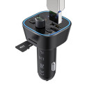 BlitzWolf BW-BC1 Bluetooth 5.0 FM Transmitter With Charger USB Quick Charge 3.0 / Micro SD / Black