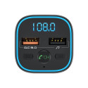 BlitzWolf BW-BC1 Bluetooth 5.0 FM Transmitter With Charger USB Quick Charge 3.0 / Micro SD / Black