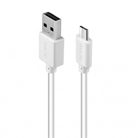 Acme kaabel Europe USB - microUSB 1m, valge (CB1011W)