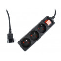 Gembird EG-PSU3F-01 surge protector 3 AC outlet(s) 230 V 0.6 m Black