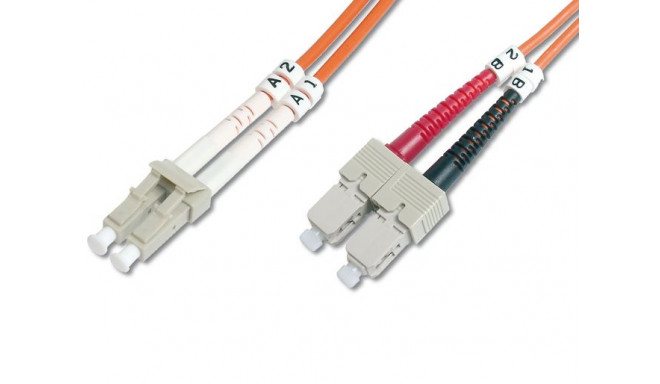DIGITUS Fiber Optic Patch Cord, LC to SCMultimode 50/125 µ, Duplex Length 3m