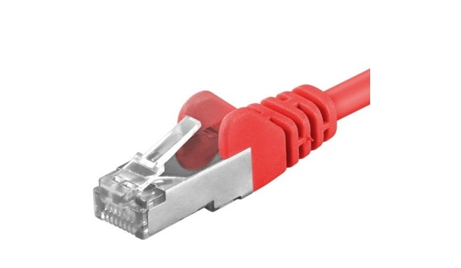 Premiumcord Patch cable CAT6a S-FTP, RJ45-RJ45, AWG 26/7 1m color red