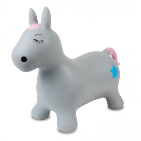 Skoczek pony gumowy - szary