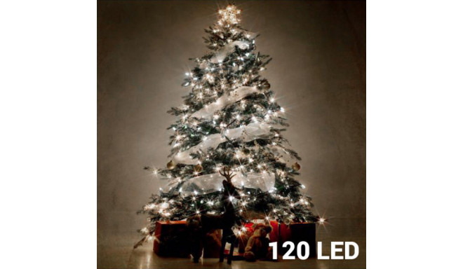 Balta Ziemassvētku Virtene (120 LED spuldzītes)