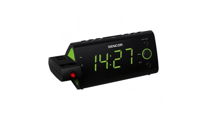 Sencor SRC 330 GN radio Clock Digital Black, Green