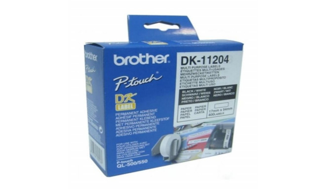 Mitmeotstarbeline Sildiprinter Brother DK-11204 17 x 54 mm Valge