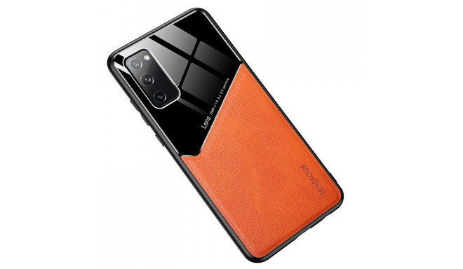 Mocco Lens Leather Back Case Aizmugurējais Ādas Apvalks Priekš Apple iPhone 12 Pro Max Oranžs