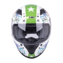 Children's Integral Helmet W-TEC FS-815G Tagger Green White-Green with Graphics XL (53-54)