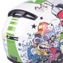 Children's Integral Helmet W-TEC FS-815G Tagger Green White-Green with Graphics XL (53-54)