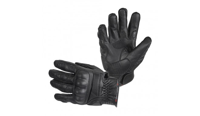 Leather Motorcycle Gloves B-STAR McLeather - Black XL