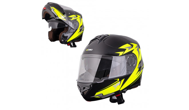 Flip-Up Motorcycle Helmet W-TEC Vexamo PR Black Graphic - L(59-60)