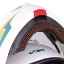 Flip-Up Motorcycle Helmet W-TEC Vexamo PI Graphic w/ Pinlock - Black Graphic S(55-56)