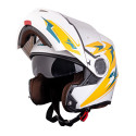 Flip-Up Motorcycle Helmet W-TEC Vexamo PI Graphic w/ Pinlock - Black Graphic XS (53-54)