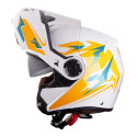 Flip-Up Motorcycle Helmet W-TEC Vexamo PI Graphic w/ Pinlock - Black Graphic XL (61-62)