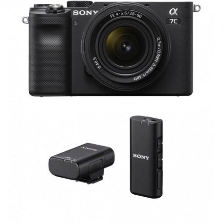 Sony a7C + 28-60mm Kit + Sony wireless microphone, black