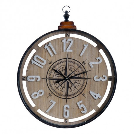 Настенное часы DKD Home Decor Компас Металл Деревянный MDF (60 x 6 x 73 cm)