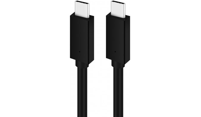Platinet kaabel USB-C - USB-C 5A 100W 1m, must (PUCC5A1B)