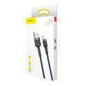 Baseus cable Cafule USB - Lightning 2,0 m 1,5A gray-black