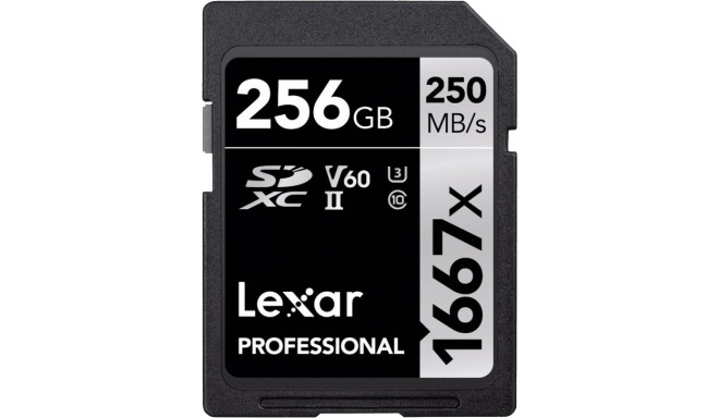 Lexar карта памяти SDXC 256GB Professional 1667x UHS-II U3 V60