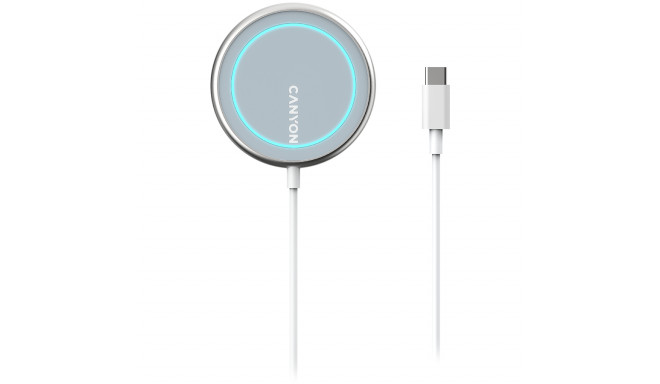 CANYON wireless charger WS-100 15W Magnetic Silver